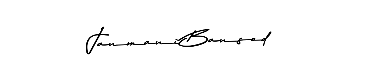 Design your own signature with our free online signature maker. With this signature software, you can create a handwritten (Asem Kandis PERSONAL USE) signature for name Janmani Bansod. Janmani Bansod signature style 9 images and pictures png
