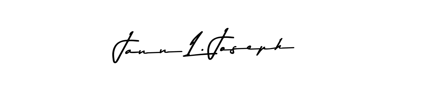 How to make Jann L. Joseph name signature. Use Asem Kandis PERSONAL USE style for creating short signs online. This is the latest handwritten sign. Jann L. Joseph signature style 9 images and pictures png