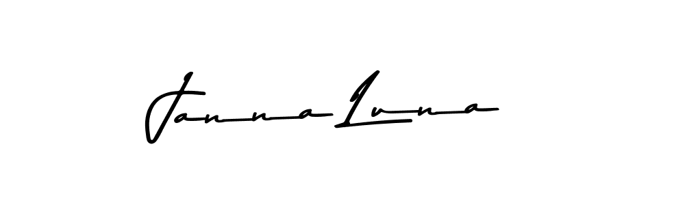 Make a beautiful signature design for name Janna Luna. With this signature (Asem Kandis PERSONAL USE) style, you can create a handwritten signature for free. Janna Luna signature style 9 images and pictures png
