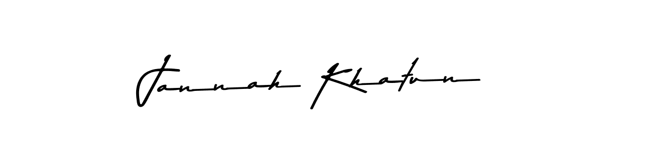 Make a beautiful signature design for name Jannah Khatun. With this signature (Asem Kandis PERSONAL USE) style, you can create a handwritten signature for free. Jannah Khatun signature style 9 images and pictures png