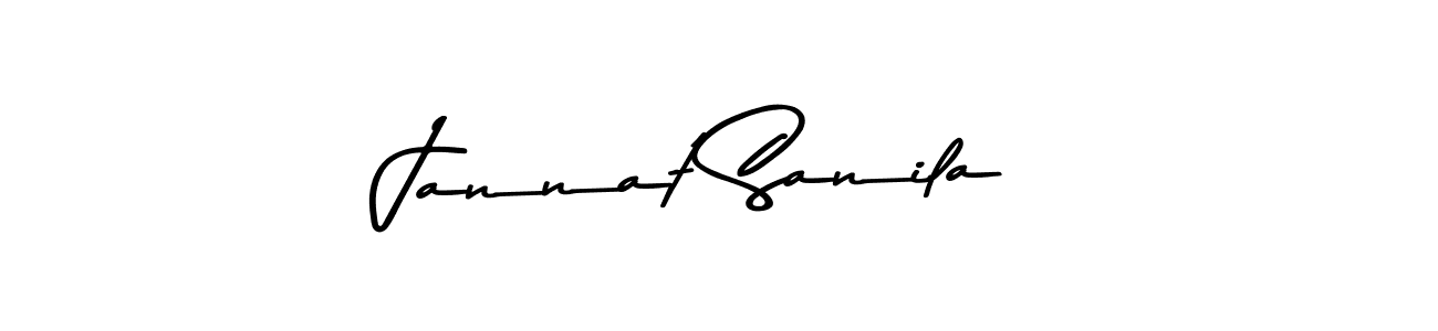 Jannat Sanila stylish signature style. Best Handwritten Sign (Asem Kandis PERSONAL USE) for my name. Handwritten Signature Collection Ideas for my name Jannat Sanila. Jannat Sanila signature style 9 images and pictures png