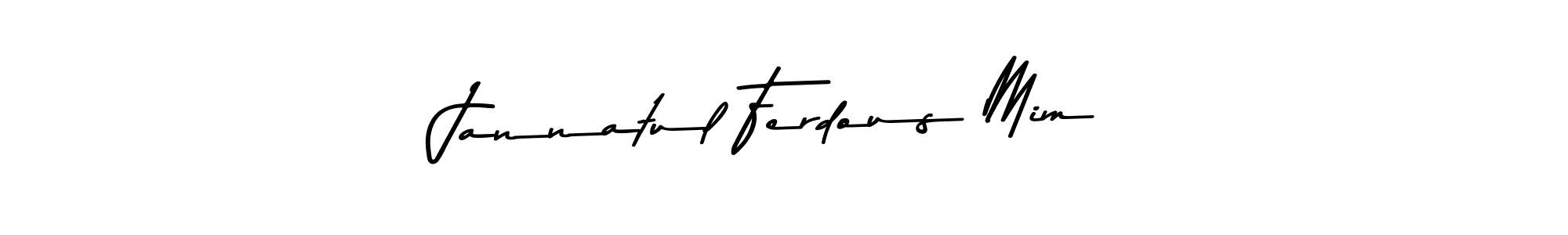 Design your own signature with our free online signature maker. With this signature software, you can create a handwritten (Asem Kandis PERSONAL USE) signature for name Jannatul Ferdous Mim. Jannatul Ferdous Mim signature style 9 images and pictures png