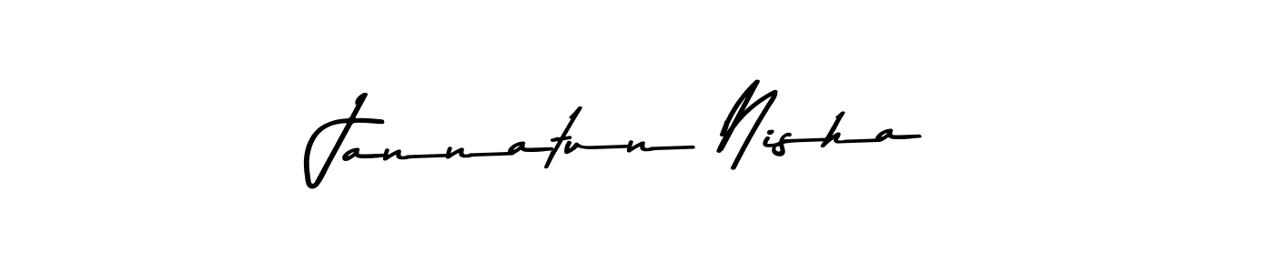 Design your own signature with our free online signature maker. With this signature software, you can create a handwritten (Asem Kandis PERSONAL USE) signature for name Jannatun Nisha. Jannatun Nisha signature style 9 images and pictures png