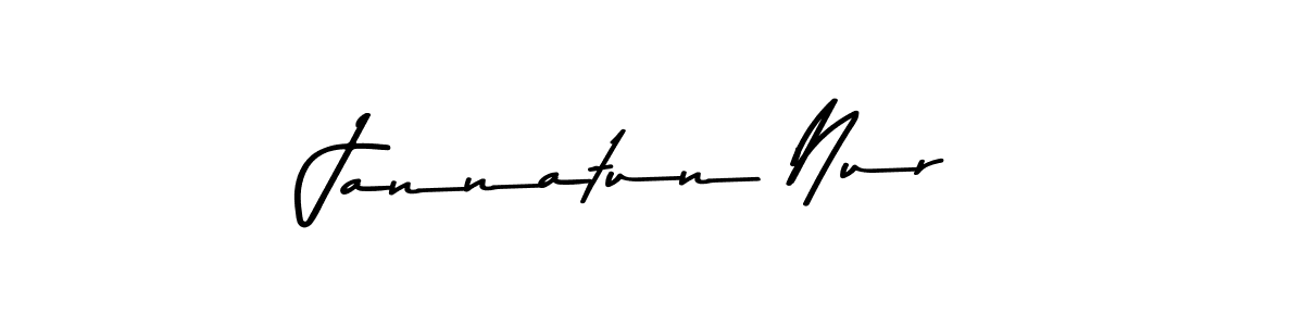 Create a beautiful signature design for name Jannatun Nur. With this signature (Asem Kandis PERSONAL USE) fonts, you can make a handwritten signature for free. Jannatun Nur signature style 9 images and pictures png