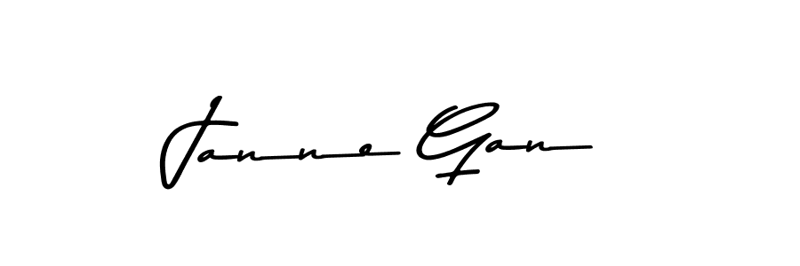 Create a beautiful signature design for name Janne Gan. With this signature (Asem Kandis PERSONAL USE) fonts, you can make a handwritten signature for free. Janne Gan signature style 9 images and pictures png