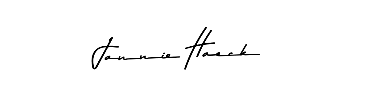 Jannie Haeck stylish signature style. Best Handwritten Sign (Asem Kandis PERSONAL USE) for my name. Handwritten Signature Collection Ideas for my name Jannie Haeck. Jannie Haeck signature style 9 images and pictures png