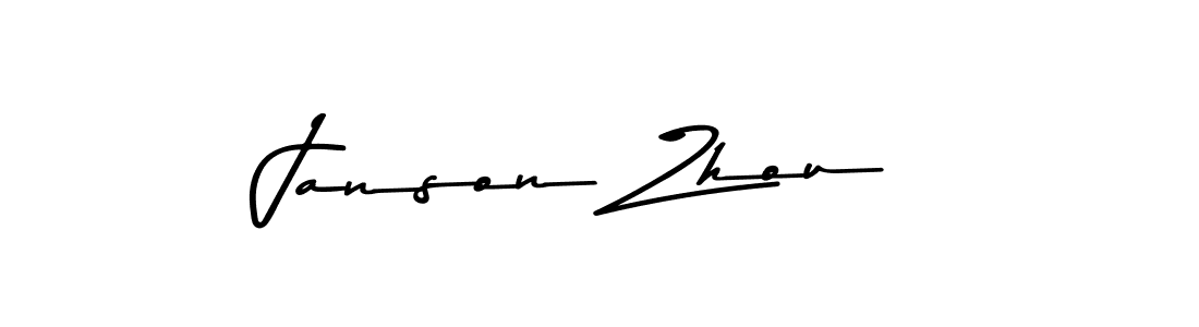 Janson Zhou stylish signature style. Best Handwritten Sign (Asem Kandis PERSONAL USE) for my name. Handwritten Signature Collection Ideas for my name Janson Zhou. Janson Zhou signature style 9 images and pictures png