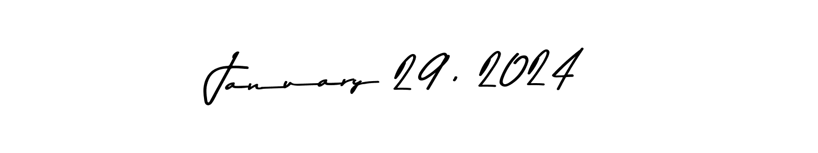 Make a short January 29, 2024 signature style. Manage your documents anywhere anytime using Asem Kandis PERSONAL USE. Create and add eSignatures, submit forms, share and send files easily. January 29, 2024 signature style 9 images and pictures png