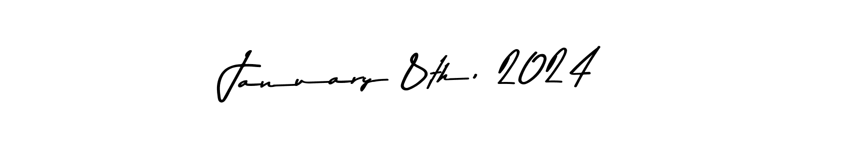 Make a beautiful signature design for name January 8th, 2024. Use this online signature maker to create a handwritten signature for free. January 8th, 2024 signature style 9 images and pictures png