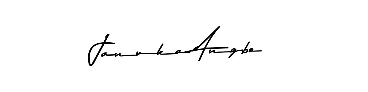 Januka Angbo stylish signature style. Best Handwritten Sign (Asem Kandis PERSONAL USE) for my name. Handwritten Signature Collection Ideas for my name Januka Angbo. Januka Angbo signature style 9 images and pictures png