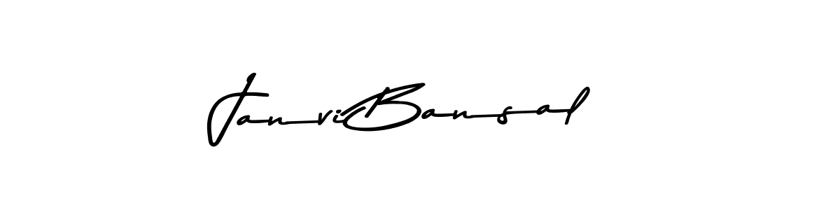 How to make Janvi Bansal name signature. Use Asem Kandis PERSONAL USE style for creating short signs online. This is the latest handwritten sign. Janvi Bansal signature style 9 images and pictures png