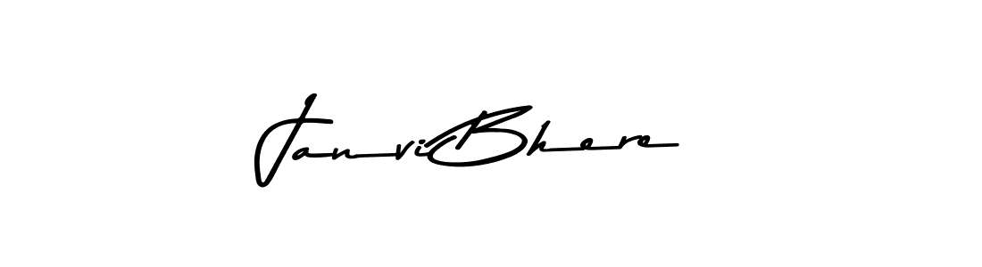 Create a beautiful signature design for name Janvi Bhere. With this signature (Asem Kandis PERSONAL USE) fonts, you can make a handwritten signature for free. Janvi Bhere signature style 9 images and pictures png