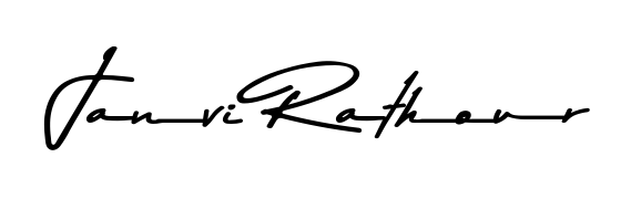 Get inspired by this graceful Asem Kandis PERSONAL USE signature style for name Janvi Rathour. Smooth loops and balanced proportions for everyday use. Janvi Rathour signature style 9 images and pictures png
