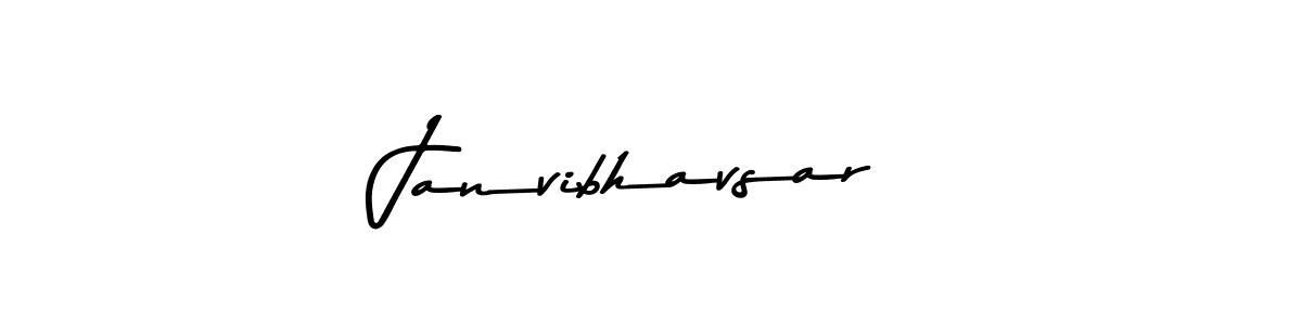 Create a beautiful signature design for name Janvibhavsar. With this signature (Asem Kandis PERSONAL USE) fonts, you can make a handwritten signature for free. Janvibhavsar signature style 9 images and pictures png