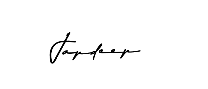 How to make Japdeep name signature. Use Asem Kandis PERSONAL USE style for creating short signs online. This is the latest handwritten sign. Japdeep signature style 9 images and pictures png