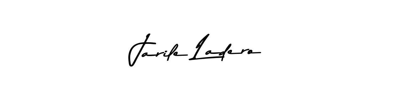 How to make Jarile Ladero name signature. Use Asem Kandis PERSONAL USE style for creating short signs online. This is the latest handwritten sign. Jarile Ladero signature style 9 images and pictures png