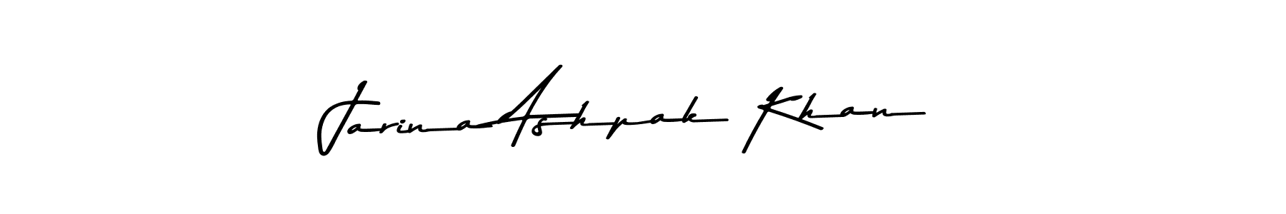 Jarina Ashpak Khan stylish signature style. Best Handwritten Sign (Asem Kandis PERSONAL USE) for my name. Handwritten Signature Collection Ideas for my name Jarina Ashpak Khan. Jarina Ashpak Khan signature style 9 images and pictures png