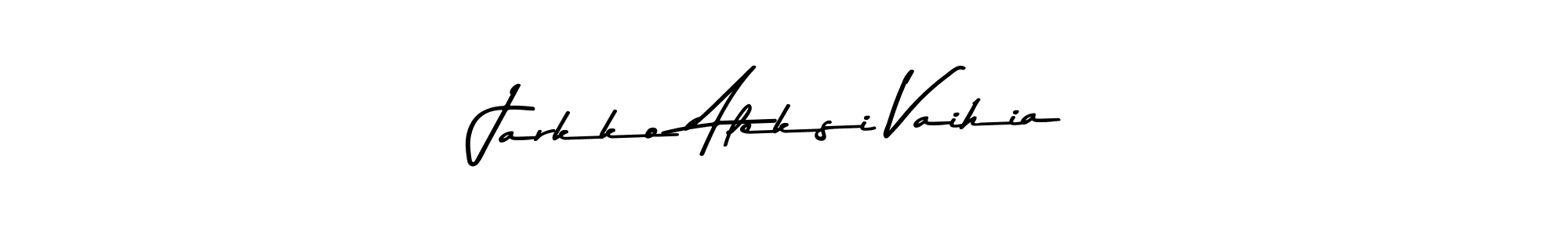 The best way (Asem Kandis PERSONAL USE) to make a short signature is to pick only two or three words in your name. The name Jarkko Aleksi Vaihia include a total of six letters. For converting this name. Jarkko Aleksi Vaihia signature style 9 images and pictures png