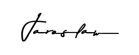 Enhance your business communications with Jaroslaw signature in Asem Kandis PERSONAL USE lettering. Clean, modern, and universally compatible. Jaroslaw signature style 9 images and pictures png
