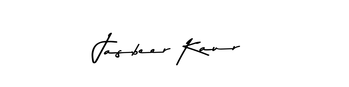 How to make Jasbeer Kaur name signature. Use Asem Kandis PERSONAL USE style for creating short signs online. This is the latest handwritten sign. Jasbeer Kaur signature style 9 images and pictures png