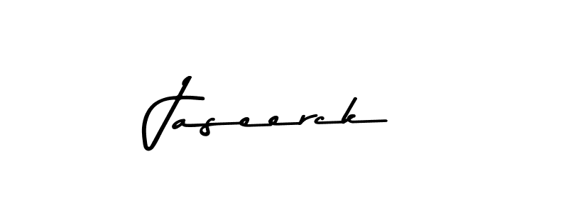 How to make Jaseerck name signature. Use Asem Kandis PERSONAL USE style for creating short signs online. This is the latest handwritten sign. Jaseerck signature style 9 images and pictures png