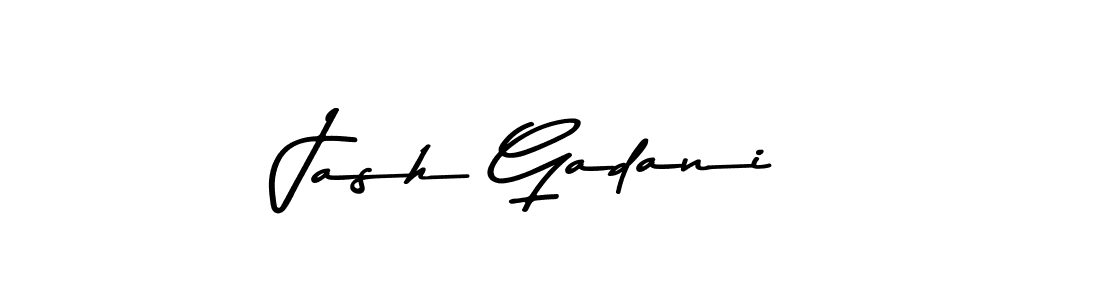 Design your own signature with our free online signature maker. With this signature software, you can create a handwritten (Asem Kandis PERSONAL USE) signature for name Jash Gadani. Jash Gadani signature style 9 images and pictures png