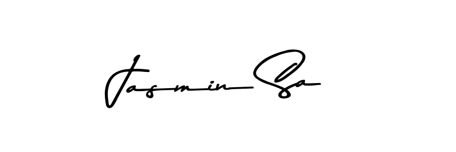 How to make Jasmin Sa name signature. Use Asem Kandis PERSONAL USE style for creating short signs online. This is the latest handwritten sign. Jasmin Sa signature style 9 images and pictures png