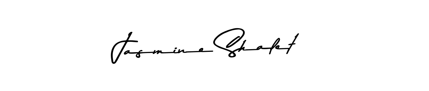 How to make Jasmine Shalet name signature. Use Asem Kandis PERSONAL USE style for creating short signs online. This is the latest handwritten sign. Jasmine Shalet signature style 9 images and pictures png