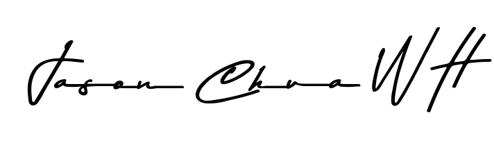 A classic penmanship look for Jason Chua W H. The Asem Kandis PERSONAL USE font brings timeless elegance and confidence to every signed document. Jason Chua W H signature style 9 images and pictures png