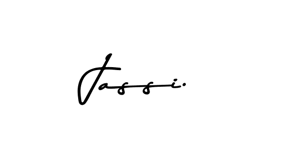 How to make Jassi. name signature. Use Asem Kandis PERSONAL USE style for creating short signs online. This is the latest handwritten sign. Jassi. signature style 9 images and pictures png