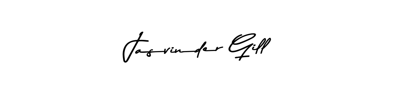 How to make Jasvinder Gill name signature. Use Asem Kandis PERSONAL USE style for creating short signs online. This is the latest handwritten sign. Jasvinder Gill signature style 9 images and pictures png