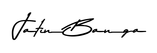 Also You can easily find your signature by using the search form. We will create Jatin Banga name handwritten signature images for you free of cost using Asem Kandis PERSONAL USE sign style. Jatin Banga signature style 9 images and pictures png