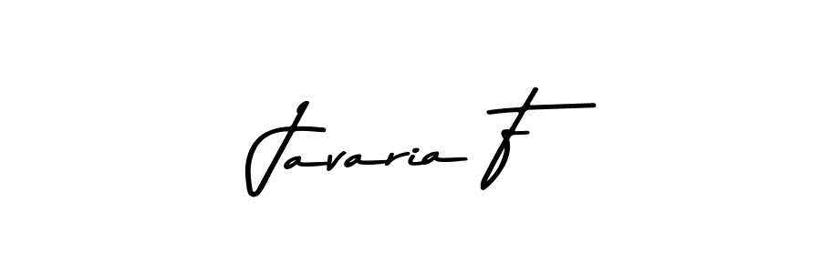 Create a beautiful signature design for name Javaria F. With this signature (Asem Kandis PERSONAL USE) fonts, you can make a handwritten signature for free. Javaria F signature style 9 images and pictures png