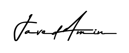 Create your official email sign-off with Javed Amin name in Asem Kandis PERSONAL USE style. Crisp, clean, and perfectly legible across all screens. Javed Amin signature style 9 images and pictures png