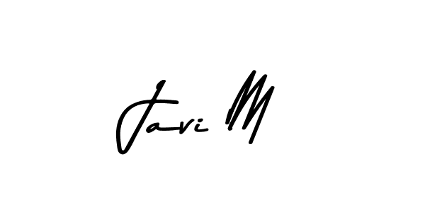How to make Javi M name signature. Use Asem Kandis PERSONAL USE style for creating short signs online. This is the latest handwritten sign. Javi M signature style 9 images and pictures png