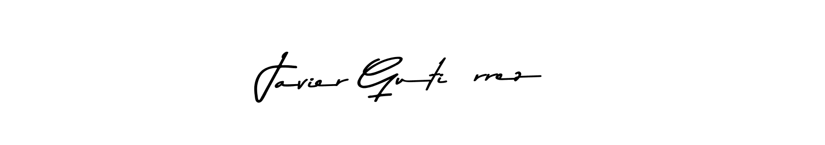 Create a beautiful signature design for name Javier Gutiérrez. With this signature (Asem Kandis PERSONAL USE) fonts, you can make a handwritten signature for free. Javier Gutiérrez signature style 9 images and pictures png