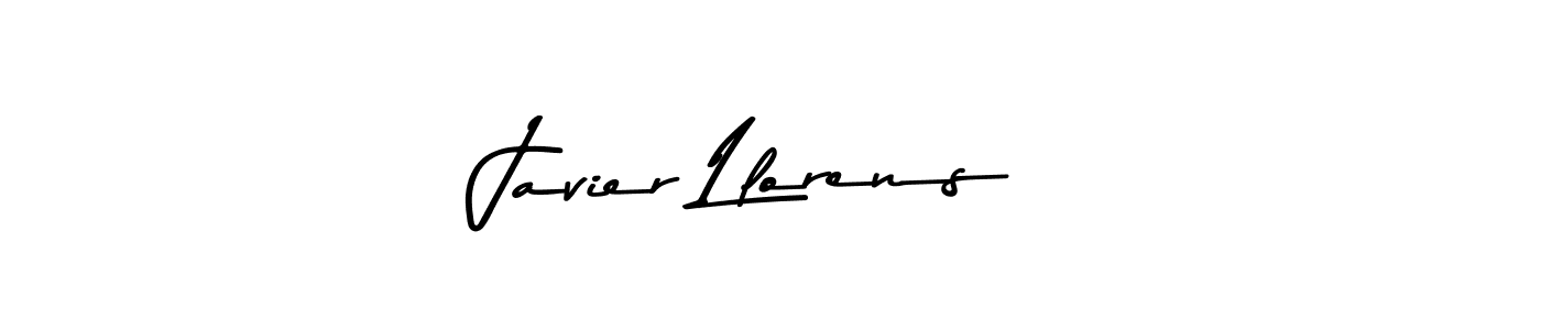 Make a beautiful signature design for name Javier Llorens. With this signature (Asem Kandis PERSONAL USE) style, you can create a handwritten signature for free. Javier Llorens signature style 9 images and pictures png