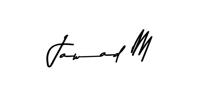 Create a beautiful signature design for name Jawad M. With this signature (Asem Kandis PERSONAL USE) fonts, you can make a handwritten signature for free. Jawad M signature style 9 images and pictures png