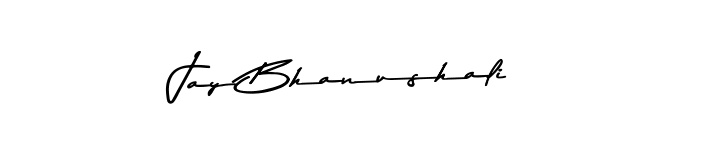 How to make Jay Bhanushali name signature. Use Asem Kandis PERSONAL USE style for creating short signs online. This is the latest handwritten sign. Jay Bhanushali signature style 9 images and pictures png