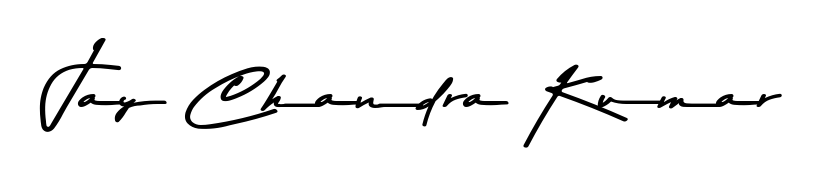 This is the best signature style for the Jay Chandra Kumar name. Also you like these signature font (Asem Kandis PERSONAL USE). Mix name signature. Jay Chandra Kumar signature style 9 images and pictures png