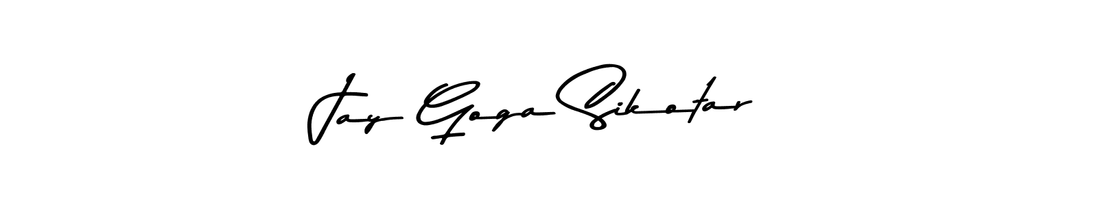 if you are searching for the best signature style for your name Jay Goga Sikotar. so please give up your signature search. here we have designed multiple signature styles  using Asem Kandis PERSONAL USE. Jay Goga Sikotar signature style 9 images and pictures png
