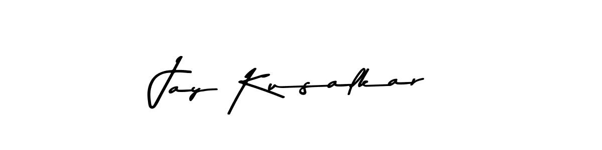 Jay Kusalkar stylish signature style. Best Handwritten Sign (Asem Kandis PERSONAL USE) for my name. Handwritten Signature Collection Ideas for my name Jay Kusalkar. Jay Kusalkar signature style 9 images and pictures png
