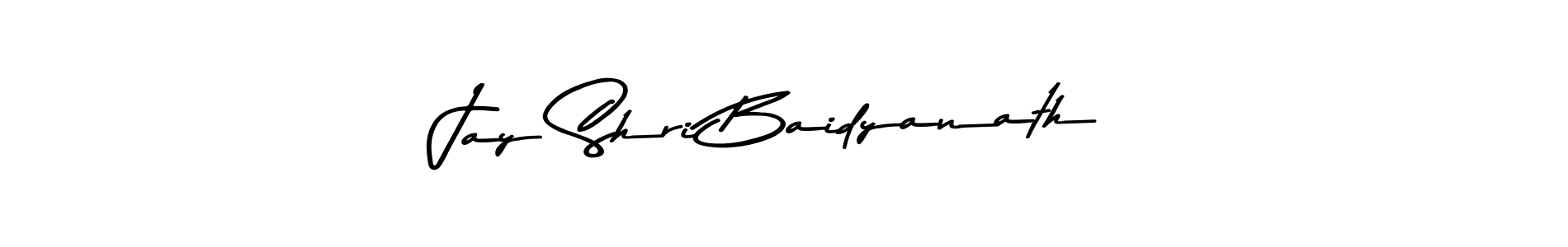 Create a beautiful signature design for name Jay Shri Baidyanath. With this signature (Asem Kandis PERSONAL USE) fonts, you can make a handwritten signature for free. Jay Shri Baidyanath signature style 9 images and pictures png