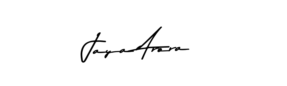 How to make Jaya Arora name signature. Use Asem Kandis PERSONAL USE style for creating short signs online. This is the latest handwritten sign. Jaya Arora signature style 9 images and pictures png