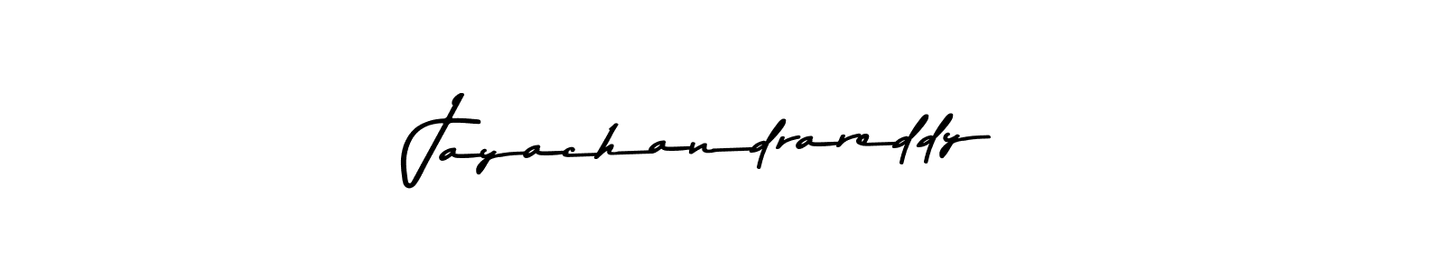 How to make Jayachandrareddy name signature. Use Asem Kandis PERSONAL USE style for creating short signs online. This is the latest handwritten sign. Jayachandrareddy signature style 9 images and pictures png