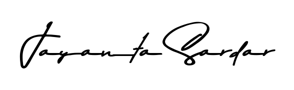 Give your name Jayanta Sardar an exquisite flair with the Asem Kandis PERSONAL USE script font. Ideal for contracts, resumes, and formal letterheads. Jayanta Sardar signature style 9 images and pictures png