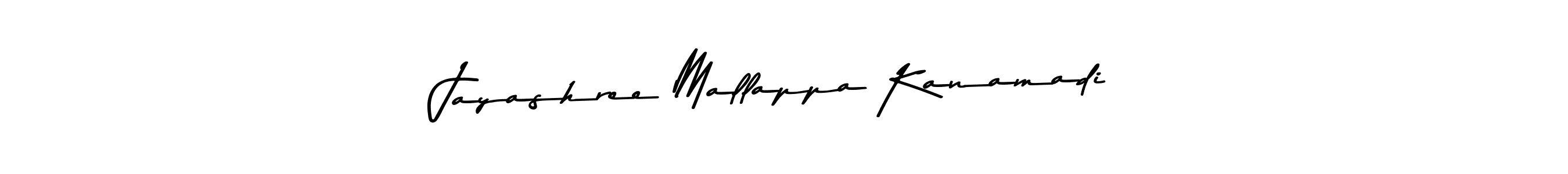 Design your own signature with our free online signature maker. With this signature software, you can create a handwritten (Asem Kandis PERSONAL USE) signature for name Jayashree Mallappa Kanamadi. Jayashree Mallappa Kanamadi signature style 9 images and pictures png