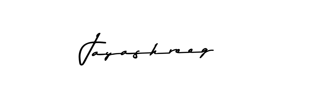 How to make Jayashreeg name signature. Use Asem Kandis PERSONAL USE style for creating short signs online. This is the latest handwritten sign. Jayashreeg signature style 9 images and pictures png