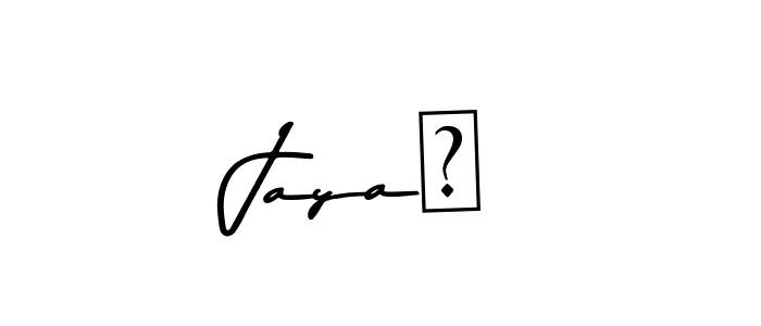 Use a signature maker to create a handwritten signature online. With this signature software, you can design (Asem Kandis PERSONAL USE) your own signature for name Jaya安. Jaya安 signature style 9 images and pictures png