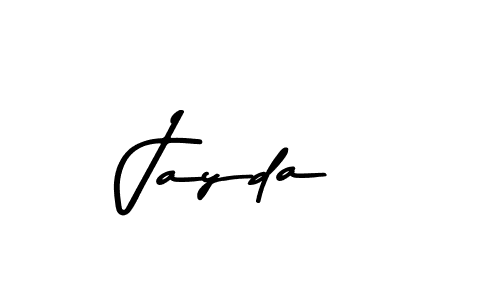 How to make Jayda name signature. Use Asem Kandis PERSONAL USE style for creating short signs online. This is the latest handwritten sign. Jayda signature style 9 images and pictures png
